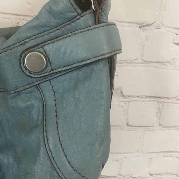 Fossil vintage chunky leather bag fifty four blue - Picture 4 of 10